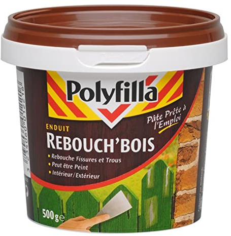 POLYFILLA Holzspachtel für Risse und Löcher, hohe Härte, innen und außen, 500 g