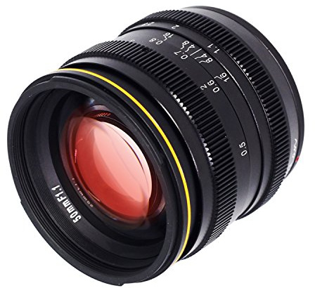 Kamlan 50mm F1.1 APS-C Large Aperture Manual Focus Lens, Standard Prime Lens for Mirrorless Camera with Roolad Lens Bag and UV (Micro 4/3)