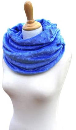 PÜNKTCHEN XXL kuscheliger Schal mit Punkten Loop blau royal
