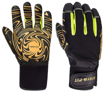 Intra-FIT Professional Anti-Vibration Gloves, EN ISO 10819: 2013, EN 388 | Reinforced Palm and Thumb, PU