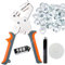 BIZOEPRO Kit di utensili per occhielli da 3/8 di pollice pinze a pressione 10 mm manuale palmare con 500 occhielli argento