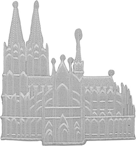 Makotex Bügelbild Kölner Dom Applikation Karneval Kostüm Fasching Köln Silber