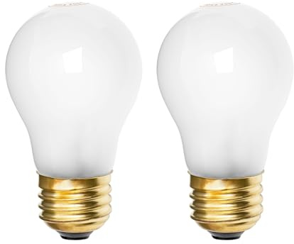 Belleone 8009 Light Bulbs for Refrigerator Oven - 120V 40W Replacement Incandescent Bulbs Fit for Whirlpool GE Kenmore Frigidaire Amana KitchenAid Freezer, Yellow Warm Light Color, 2 PCS