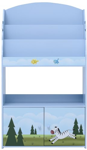 Fantasy Fields Sunny Safari Kinder 3-stufiges Bücherregal Aus Holz Und Aufbewahrung Mehrfarben TD-13394SS