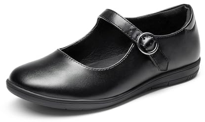 DREAM PAIRS Girl's Ballet Flats Mary Jane Strap Flat Shoes Princess Ballerina,Size 26.5,Svart,KFL217