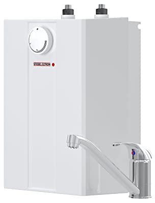 Stiebel Eltron 201387 Petit Chauffe-Eau capacitif de 5 litres ESH 5 U-N Trend +A Kit Pratique avec Robinet monocommande, Biały