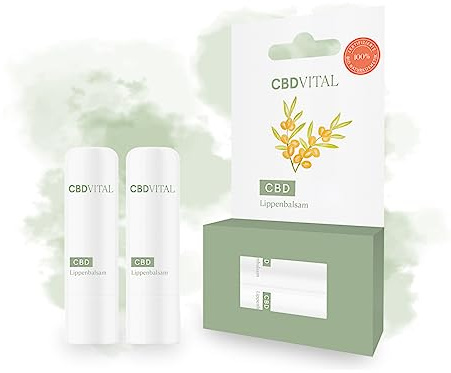 CBD Lippenpflege - 100% natürlich | Schnelle Hilfe für trockene Lippen | Veganes Lippenbalsam | Mit Ringelblume, Sanddorn, Propolis & Cannabidiol | Ideal geeignet für Männer & Frauen
