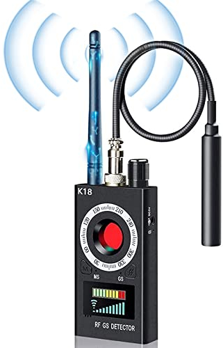 PNGOS Rilevatore Di Cimici E Microspie RF Senza Fili, Rilevatore Microspie K18 Anti Spy RF Detector per Telecamera Nascosta Lente Laser GSM Dispositivo Di Ricerca Allarme Segnale Wireless