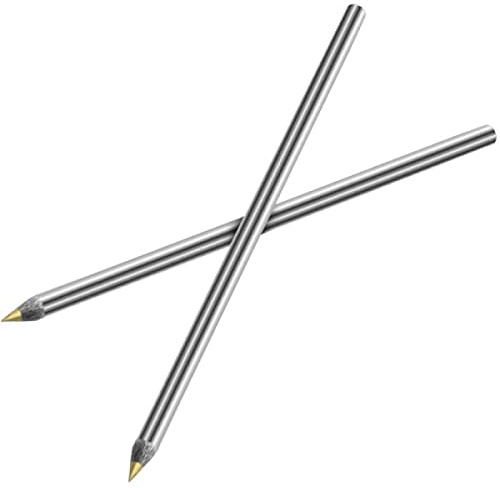 RANRAO 10/20Pcs Metal Scribe Tool, Diamond Glass Tile Cutter Carbide Scriber Hard Metal Lettering Pen For Glass Ceramic Plate