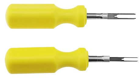 OTOTEC 2 piezas de herramienta de extracción de terminal para auto, conector de cable de 2 mm y 3 mm, extractor de pines de acero inoxidable, herramienta de desmontaje para reparación mecánica