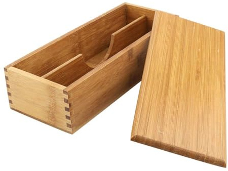 Caja De Cubiertos De Madera, Estilo Japonés Pequeño Cajón Organizador Utensilios Cocina Caja Almacenamiento Palillos Caja Almacenamiento Con Tapa Para La Encimera La Cocina 10.6 X 4.3 X 2.5 Pulgadas