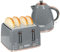 HOMCOM Kettle and Toaster Set, 1.7L 3000W Fast Boil Jug Kettle with Auto Shut Off, 4 Slice Toaster with 7 Level Browning Controls & Crumb Tray, UK Otter Thermostat, Grey