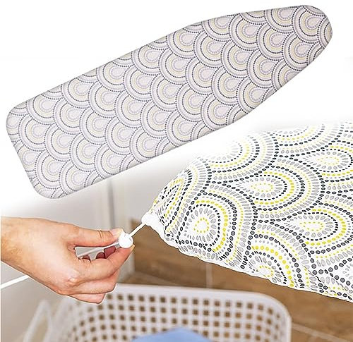 IkErna Ironing Board Cover and Pad, Scorch Resistant Padding Iron Board Cover, Fit 81X30/92X33/97X33/110X35/122X38Cm Ironing Board/B/110 * 35Cm