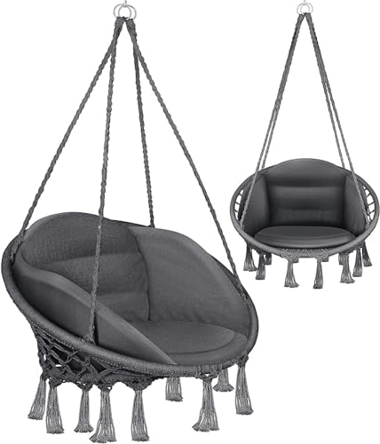 KESSER® Fauteuil Suspendu avec Coussin | Chaise relaxante à Suspendre pour Adultes et Enfants | Hamac d’Une Charge Maximum de 150 kg | pour la Maison, Le Jardin ou la terrasse