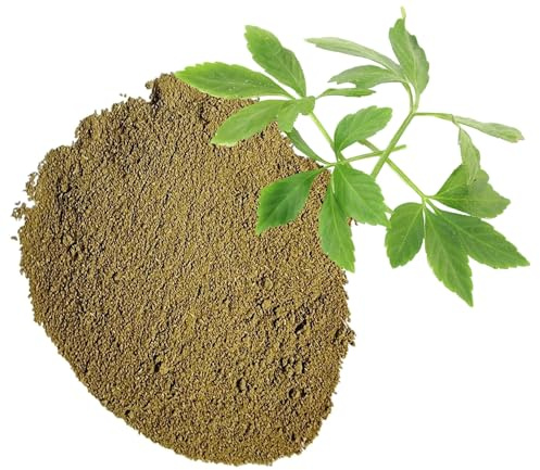 Poudre de Jiaogulan, fabriquée à partir de 100% de Gynostemma Pentaphyllum – Vigne de thé sucrée pure, Jiaokulan naturel – Poids net : 50g