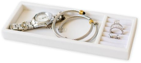 Shinery Schmucktablett, Organizer für Kommode und Nachttisch, ästhetische Raumdekoration, Ohrringhalter, Schlüsselschale, Schmuckschale, Schminktisch-Aufbewahrungsbox für Ringe und Accessoires,