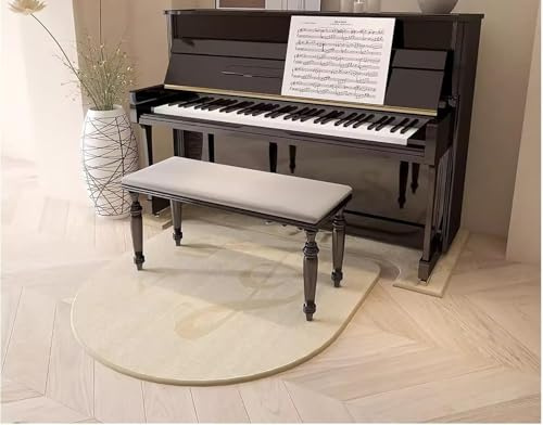 SUWOOPH Non-Slip Soundproof Rug for Upright Piano, Carpet Protector Acoustic Pads, 8mm Thick Soundproofing Blanket, Sound-Absorbing Mat(Beige,70x160cm)