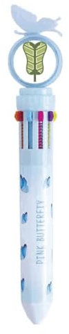 no/no Palmleaf Fan China Pattern Retractable Multicolor Ballpoint Pen School Supplies