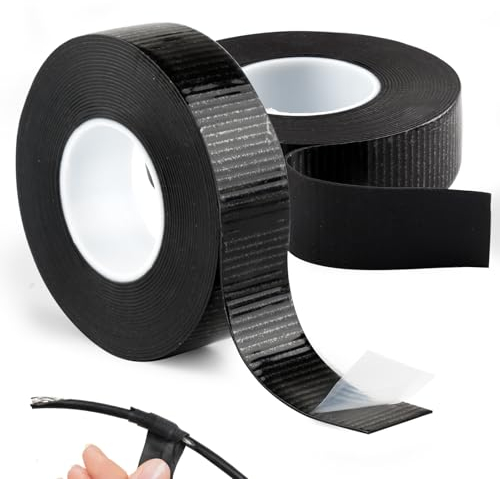 Selbstverschweißendes Klebeband, 2 Rollen Isolierband Verschweißend 0.8mm*23mm*5m, Wasserdichtes Isolierband für Kabelisolierung Reparaturen