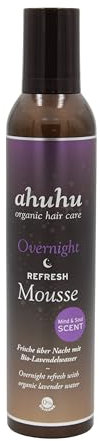 ahuhu organic hair care Overnight Refresh Mousse 300ml I Trockenshampoo Schaum I Mind & Soul Scent I mit Bio Lavendelwasser