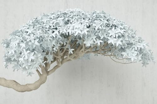MIWEI Wallpaper Papier Peint Panoramique Grand Arbre Feuilles Vertes Papier Peint 3D Intissé Tapisserie Poster Chambre Salon Decoration Murale 300x210cm -Z2313