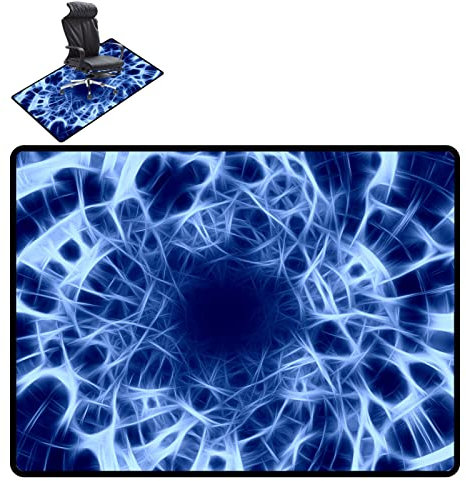 Rutschfeste Bürostuhlmatte für Hartholzböden, 100 x 100 cm, Komfortmatte mit Fußstütze für Stehpult, Anti-Ermüdungsmatte für Bürostuhl, Computerstuhl, Holzböden, Schutz