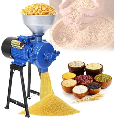 Electric Corn Grinder High Power Powder Machine 1400r/min Grain Mill for Wheat Corn Spices Rice Feed Milling