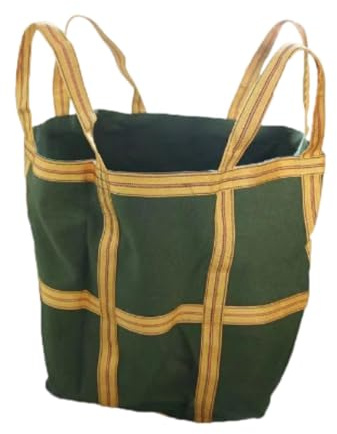 Dualoai Sturdy Load-Bearing Canvas Sack for Holding Firewood and Construction Supplies, 50cmx50cmx50cm