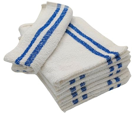 LNT Les nouveaux textiles - Lot de 10 Serpillères Bouclées Blanches 50 x 60 cm - Haute Résistance - Grand Pouvoir Absorbant - Idéal pour Tout Type de Sol - Fabriqué en France