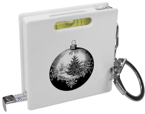 Azeeda 'Christmas Bauble ' Keyring Tape Measure/Spirit Level Tool (KM00047064)