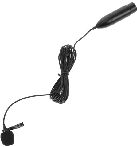DECORNIJIA 48v Xlr Three-pin Lavalier Microphone Lightweight Portable Lapel Clip Condenser Mic for Recordings and Live Broadcasts with Metal and Sponge Material