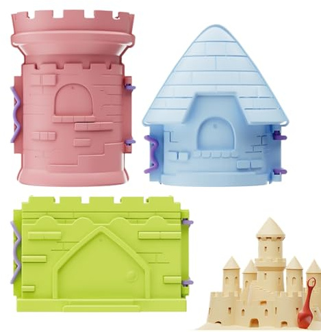 Generisch Sandformen Für Den - Sandkasten Spielzeug Bausatz Burg Formen Set - 3-teiliges Spielset Outdoor Sommer Winter Reise Spielzeug