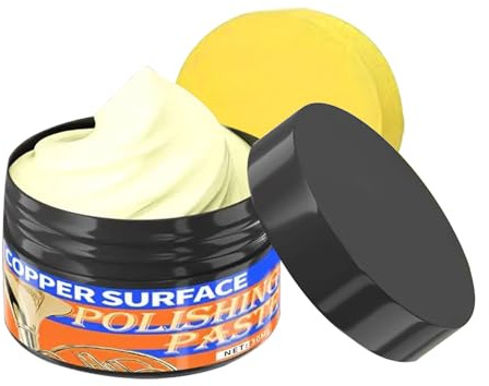 Chaies Crema per lucidare metalli,30 ml Crema di restauro per strumenti musicali in con spugna - Pasta lucidante per metallo rame oro argento cromato Tromba sassofono Strumenti in -
