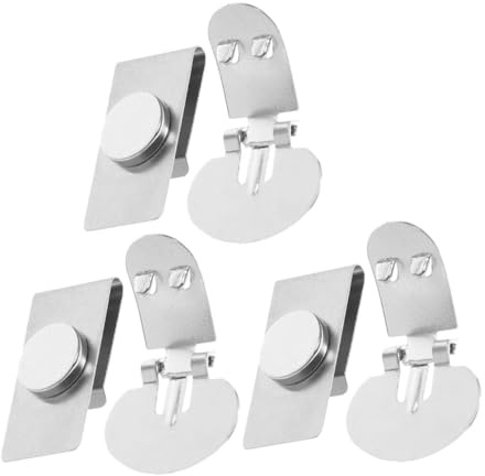 TEHAUX 3 Paar Magnetische Krawattenklammern aus Edelstahl Unsichtbare Krawattenhalter Flache Klemmklammern für Business Hochzeiten und Formelle Anlässe