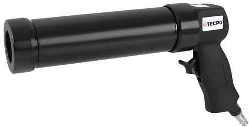 TECPO Druckluft Kartuschenpresse mit stufenlose Mengenregulierung und Flussautomatik für Silikonpresse, Acrylpresse, Fettpresse