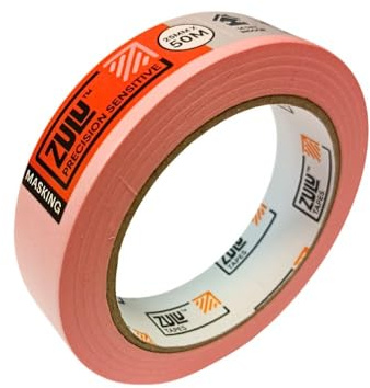 Zulu Precision Sensitive Indoor Pink Painters Masking Tape 25mm x 50m - Multi Surface Low Tack Clean Edges for All Paints - DIY, Painting, Decorating with up to 14 days Removal | (1 Pack)