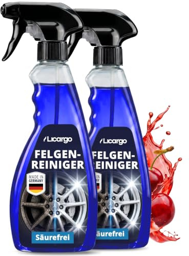 LICARGO FerroActive Felgenreiniger (2x 750 ml) säurefrei mit Wirkindikator - kraftvolle Felgenpflege für Alufelgen, Stahlfelgen & Chromfelgen - pH-neutral, materialschonend - Auto Felgen, Rim Cleaner