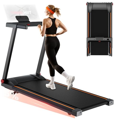 Superun Laufband für Zuhause Klappbar, Laufband mit Steigung max 158 KG mit APP, Klappbares Laufband mit Trainingskursen und Multi-Runner-Rennen.Vor Ort erlebbar & reparierbar