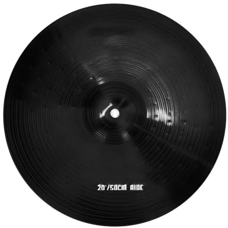 Platillos Retro Práctica De Aleación De Platillo Ride De 20 Pulgadas Para Batería(Black)