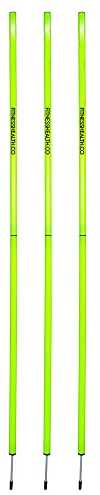 Pali da slalom per allenamento velocità, 1,5 m, set di 3 paletti per prove di agilità, allenamento multi-sport (calcio, Rugby, hockey e sci)