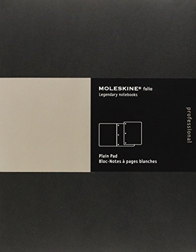 Moleskine Pro Collection Pad, Office Notizbuch (weiße herausnehmbare Seiten, Soft Cover, Briefgröße 21,6 x 27,9 cm, 96 Seiten) schwarz