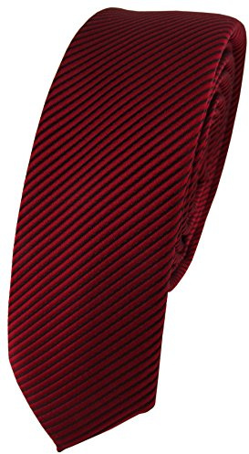 TigerTie - schmale Designer Krawatte in fein gestreift - Krawatte 4,5 cm Breite
