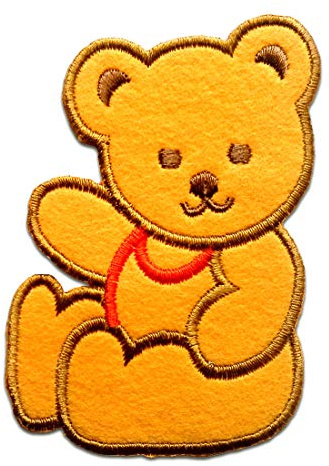 Catch the Patch Teddy Bär Aufnäher zum Aufbügeln 7,7 x 5,4 cm Bügelbild für Kinder Mädchen mit Lieblingstier Wild, Bügelpatch Patches Bügelflicken