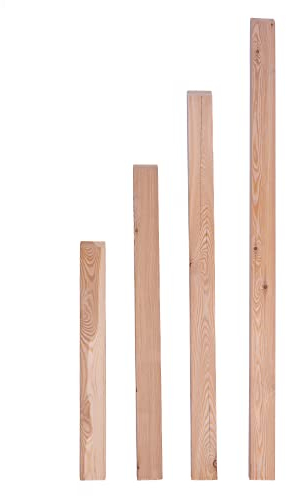 Gartenwelt Riegelsberger 10 Stück Zaunlatte aus Lärchenholz Höhe 120 cm Typ B 21x65 mm Lärche Oben 30° abgeschrägt