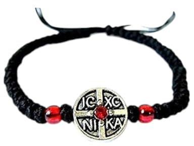 IconsGr christlich-orthodoxes Gebets-Armband, geflochten, Komboskini, handgefertigt, schwarz, BR2