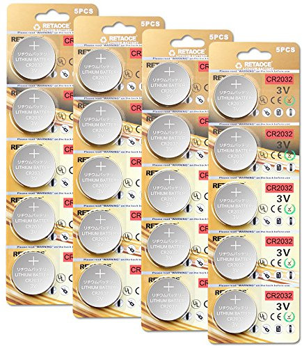 GutAlkaLi CR2032 Batteries 20 PCS CR2032 3V Battery - 2032 Batteries CR 2032 DL2032 ECR2032 - Long-Lasting - 5 Years Shelf Life