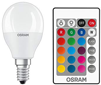 Osram Retrofit RGBW Lampade con Telecomando Lampadina LED, Attacco: E14, Bianco Caldo - Bianco Freddo, 2700 K, 4 W, Equivalenti a 40 W, LED RELAX and ACTIVE CLASSIC B, Opaco, Taglia Unica