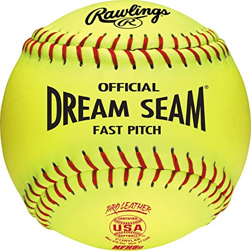 Rawlings C12RYLAH Official Dream Seam Fastpitch Softbälle, 30,5 cm, USA/ASA NFHS, 3 Stück