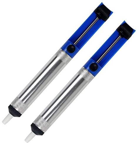 Lesnow Solder Sucker Desoldering Pump,Electric Soldering Iron Auxiliary Tool Manual Desoldering Suction Pump,Vacuum Pump Solder Removal Tool (2 pcs Desoldering Pumps)