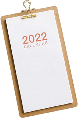 YMXWFC Tischkalender 2022 Menü-Stil-Schreibtisch-Kalender 2022 for Schreibtisch-Wall-Bindemittel, einfacher kreativer Schreibtischkalender Kraft-Karton oder PP Board, Binderkalender Rekordzeit